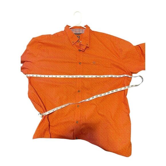 Noble Outfitters Mens Orange Short Sleeve Button-Down Shirt Size XXL - Picture 8 of 10